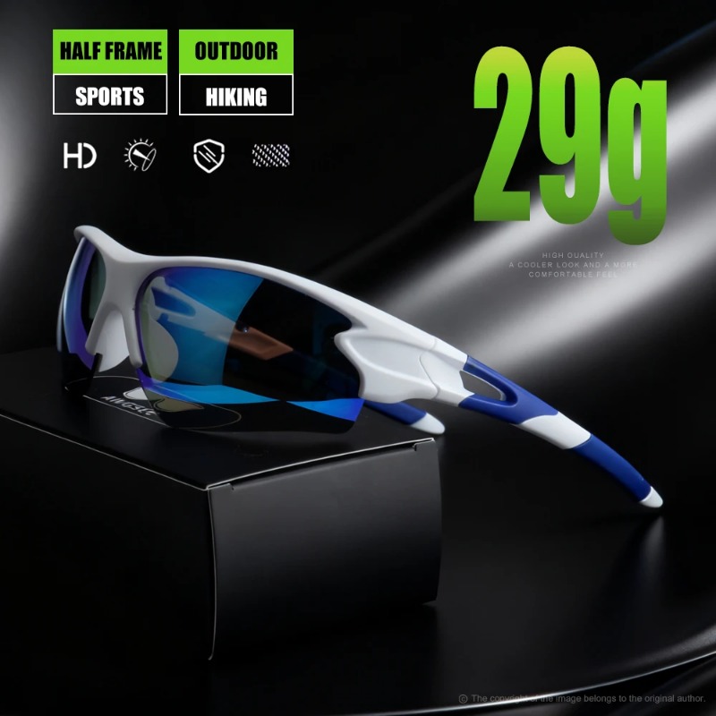 Fishing Sunglasses Polarized - แว่นกันแดดโพลาไรซ์แบบพันรอบศีรษะ ป้องกันรังสียูวี 400 เหมาะสำหรับปั่นจักรยาน ขับรถ ตกปลา