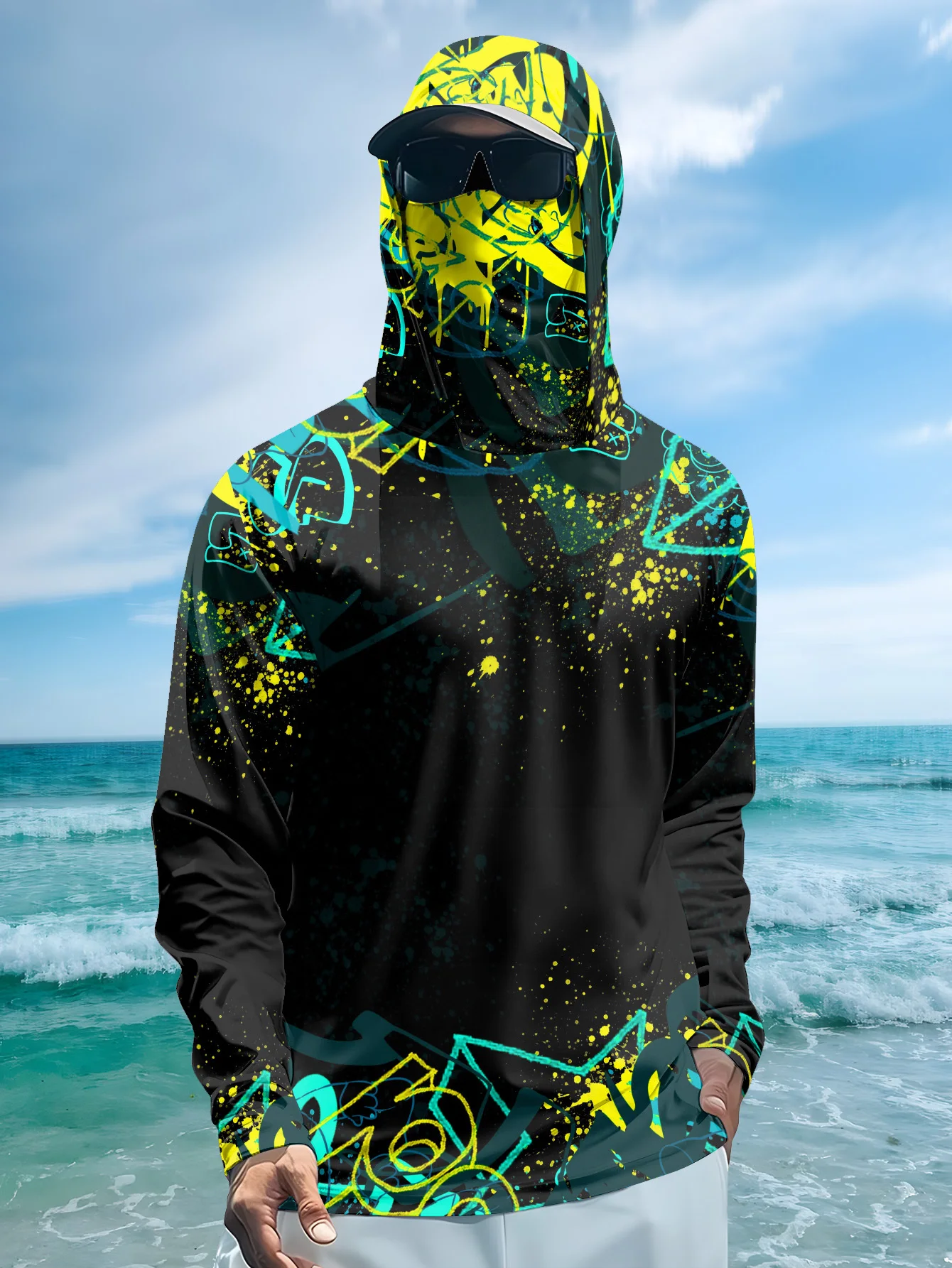 เสื้อฮู้ดตกปลาสำหรับผู้ชาย UPF - Fishing Mask Sun Protection บทวิจารณ์และราคา
