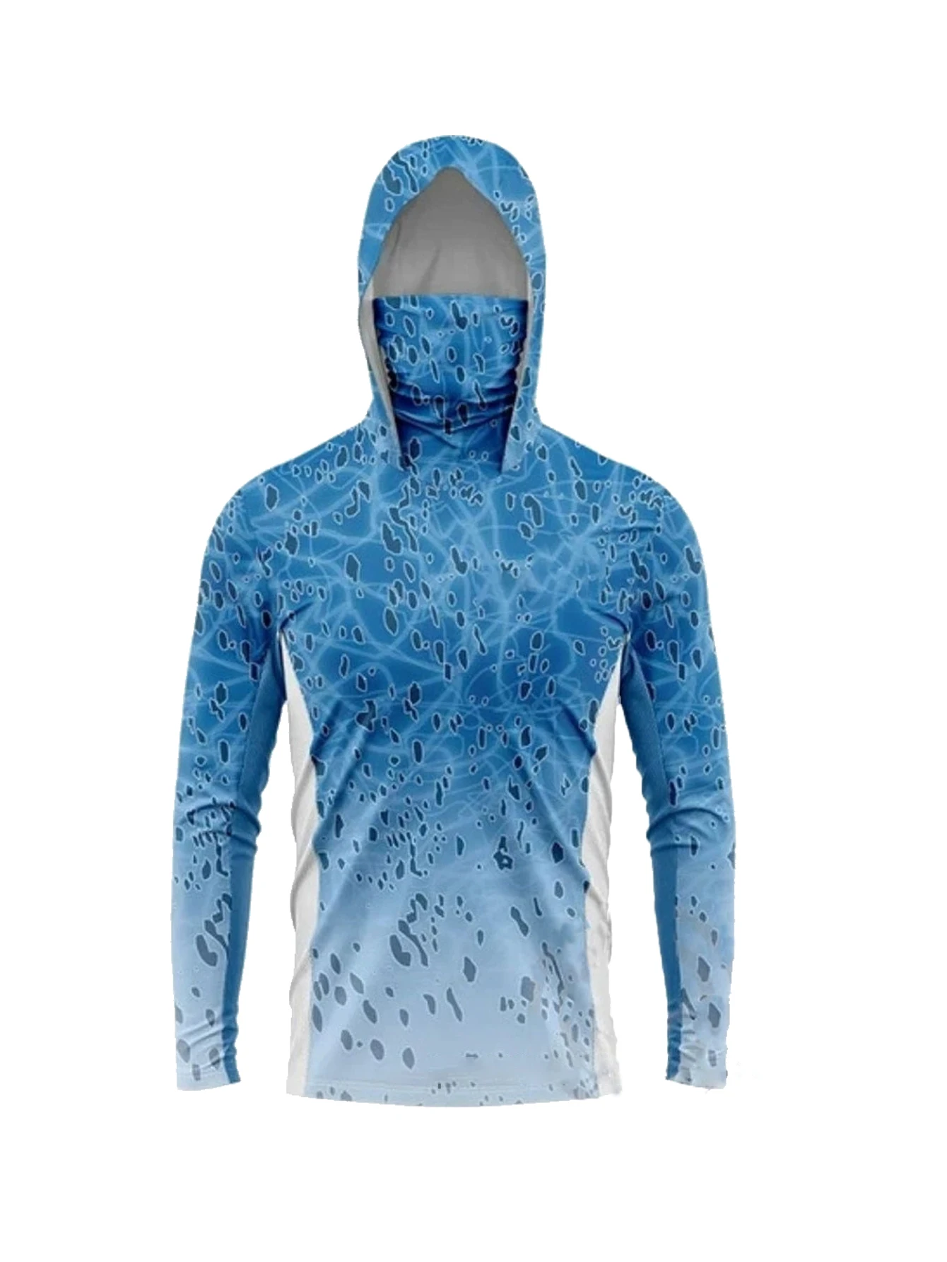 เสื้อฮู้ดดี้ตกปลาแขนยาวสำหรับผ - Fishing Mask Sun Protection บทวิจารณ์และราคา