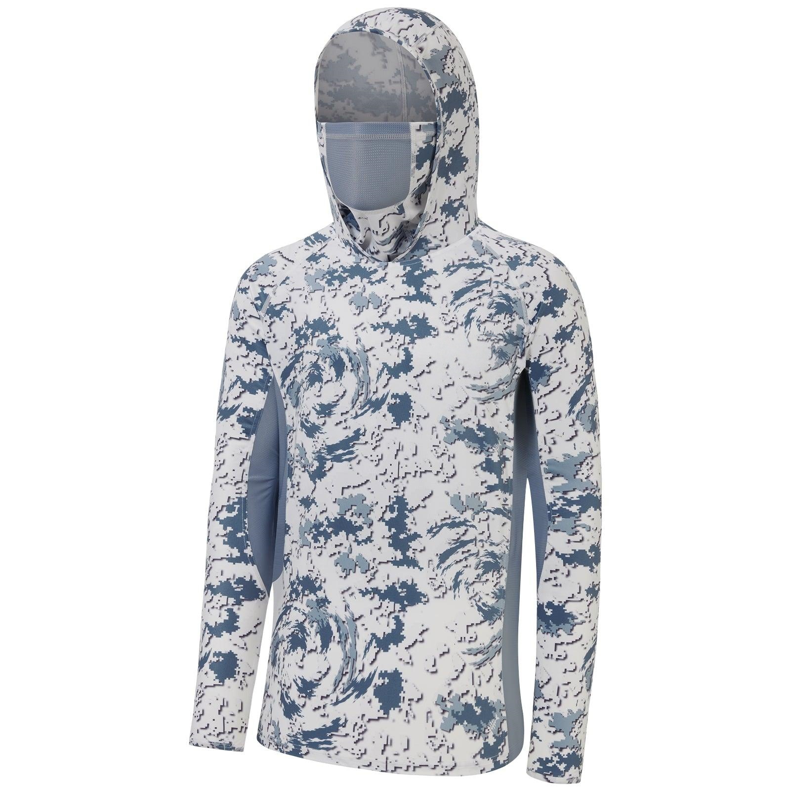 เสื้อฮู้ดลายใบไม้ 3D สำหรับผู้ - Fishing Mask Sun Protection บทวิจารณ์และราคา