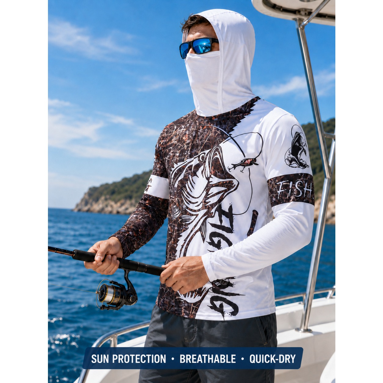 เสื้อตกปลาผู้ชาย MALFC 1 ชิ้น  - Fishing Shirt Uv Protection บทวิจารณ์และราคา