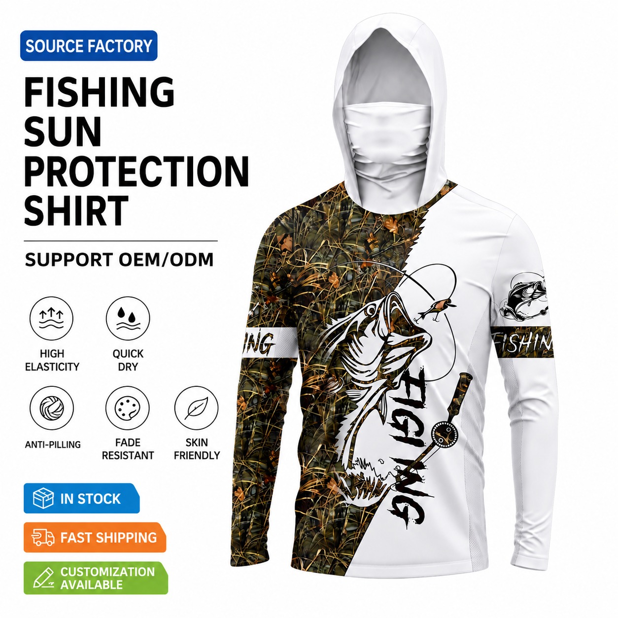 เสื้อตกปลาผู้ชาย MALFC 1 ชิ้น  - Fishing Shirt Uv Protection บทวิจารณ์และราคา