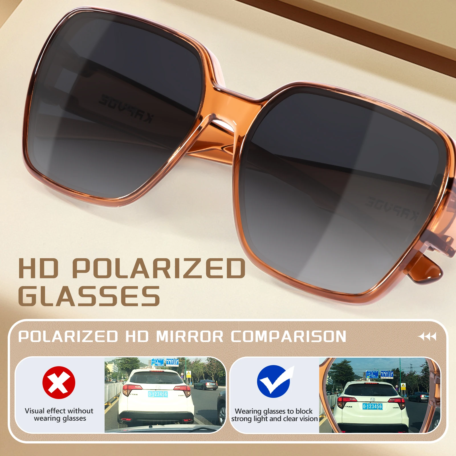 แว่นกันแดด Kapvoe สำหรับขับรถ  - Fishing Sunglasses Polarized บทวิจารณ์และราคา